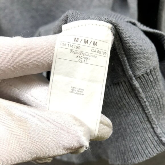 Quiksilver Crewneck Sweater Mens M Gray Pullover Embroidered Logo 100% Cotton - Picture 4 of 9